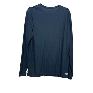 Vuori Strato‎ Tech T Shirt Crew Neck Long Sleeve V178 Blue XL Athleisure